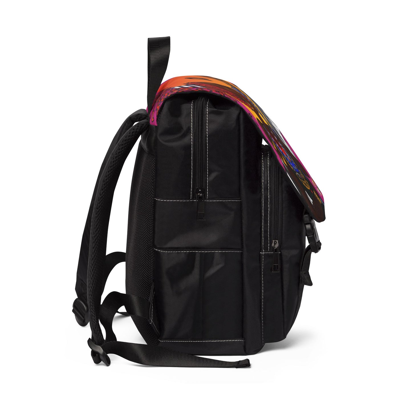 Afro Singer, Ethnic Music-Inspired Unisex Shoulder Backpack - Stylish & Functional