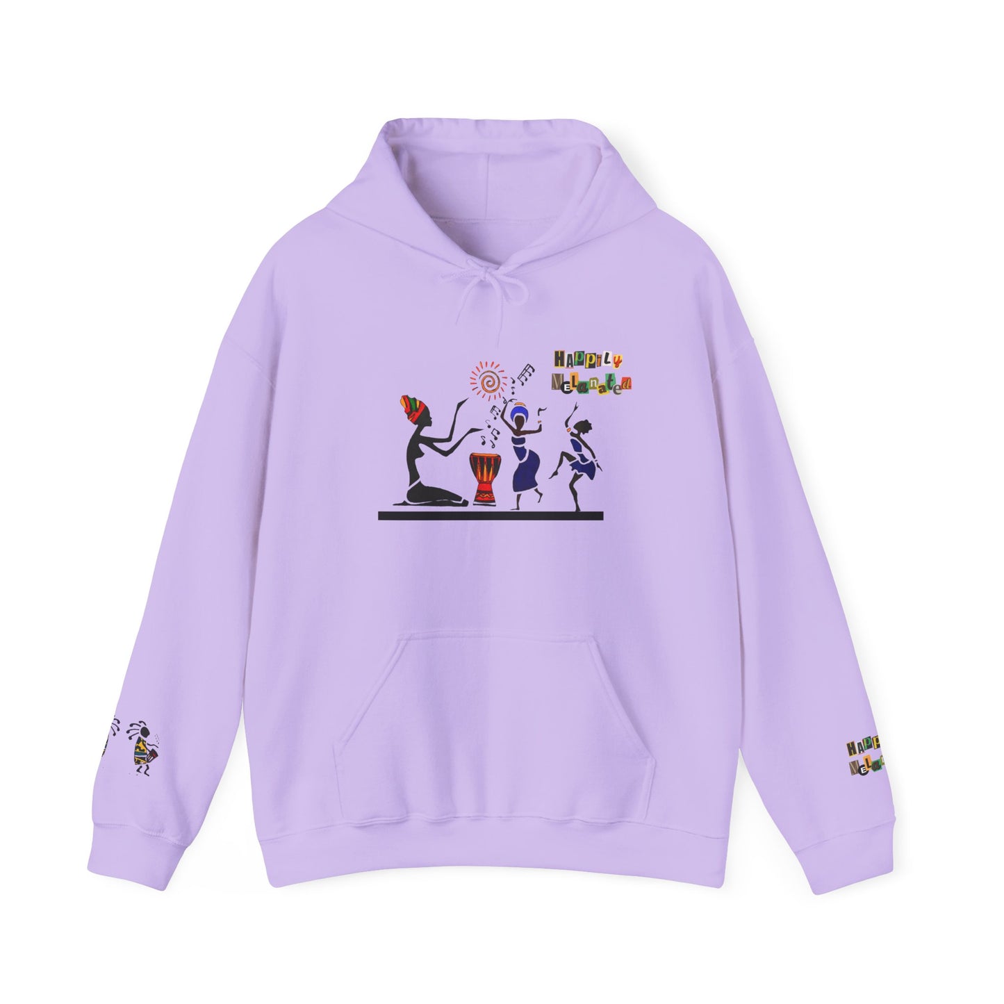 Ethnic Streetwear Unisex Heavy Blend, Hand-Drawn Tribal Music Art, Daily Wear