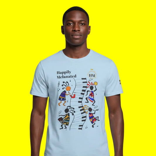 Afro Music, Piano Graphic Unisex Tee, Hand Drawn Music Shirt, Jazz Lover Gift, Musical Art