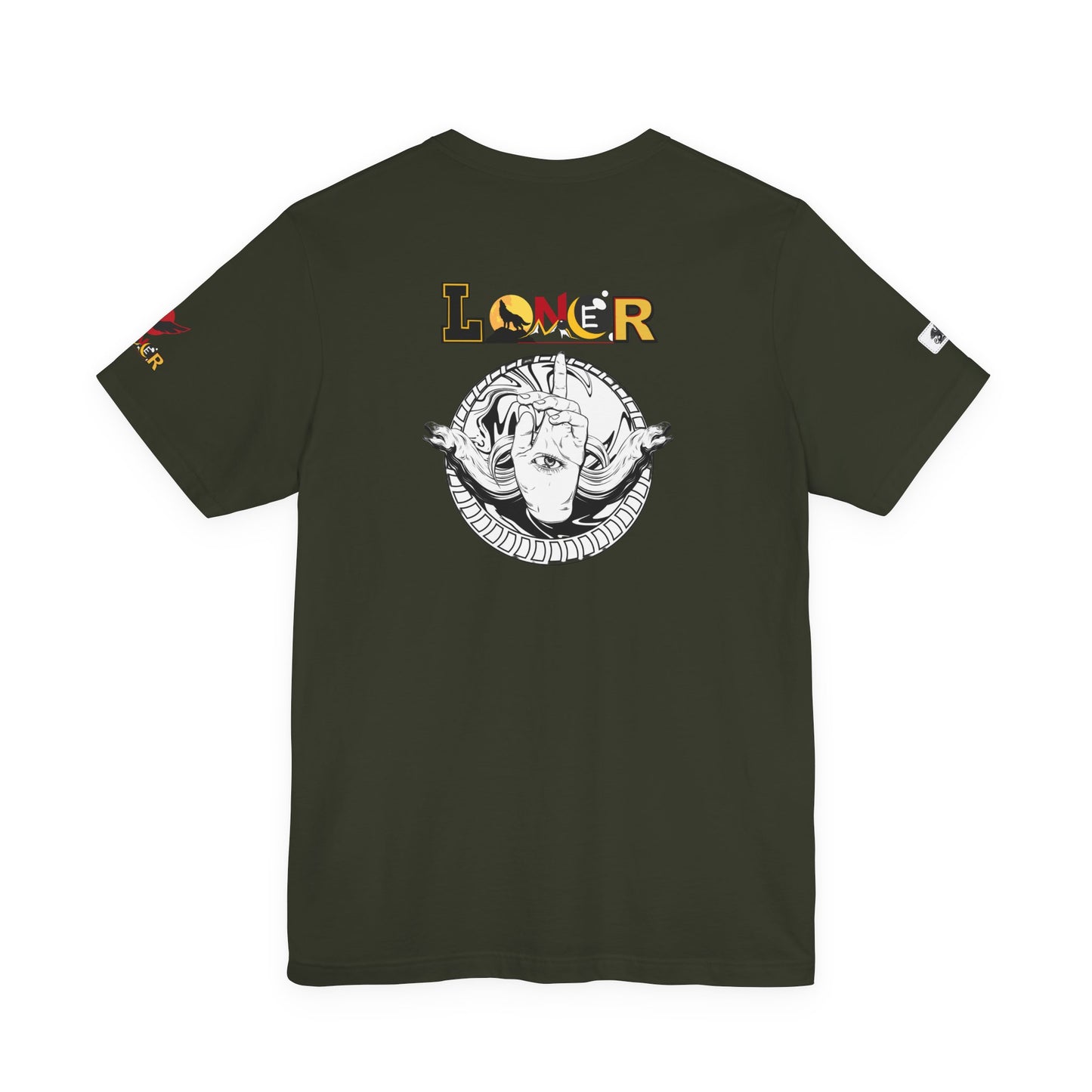 Loner Unisex Jersey Tee, Unique Hand with Eye Graphic, Moray Eels Shirt, Eye-Catching T-Shirt