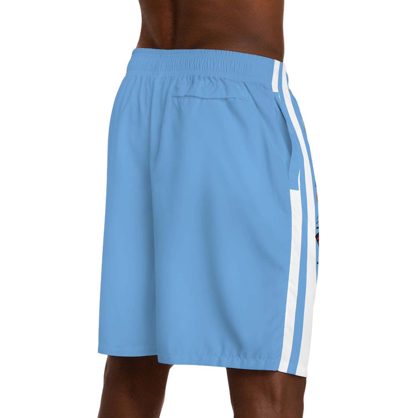 Ethnic Music Cartoon Men's Jogger Shorts - Happily Celebrating Heritage