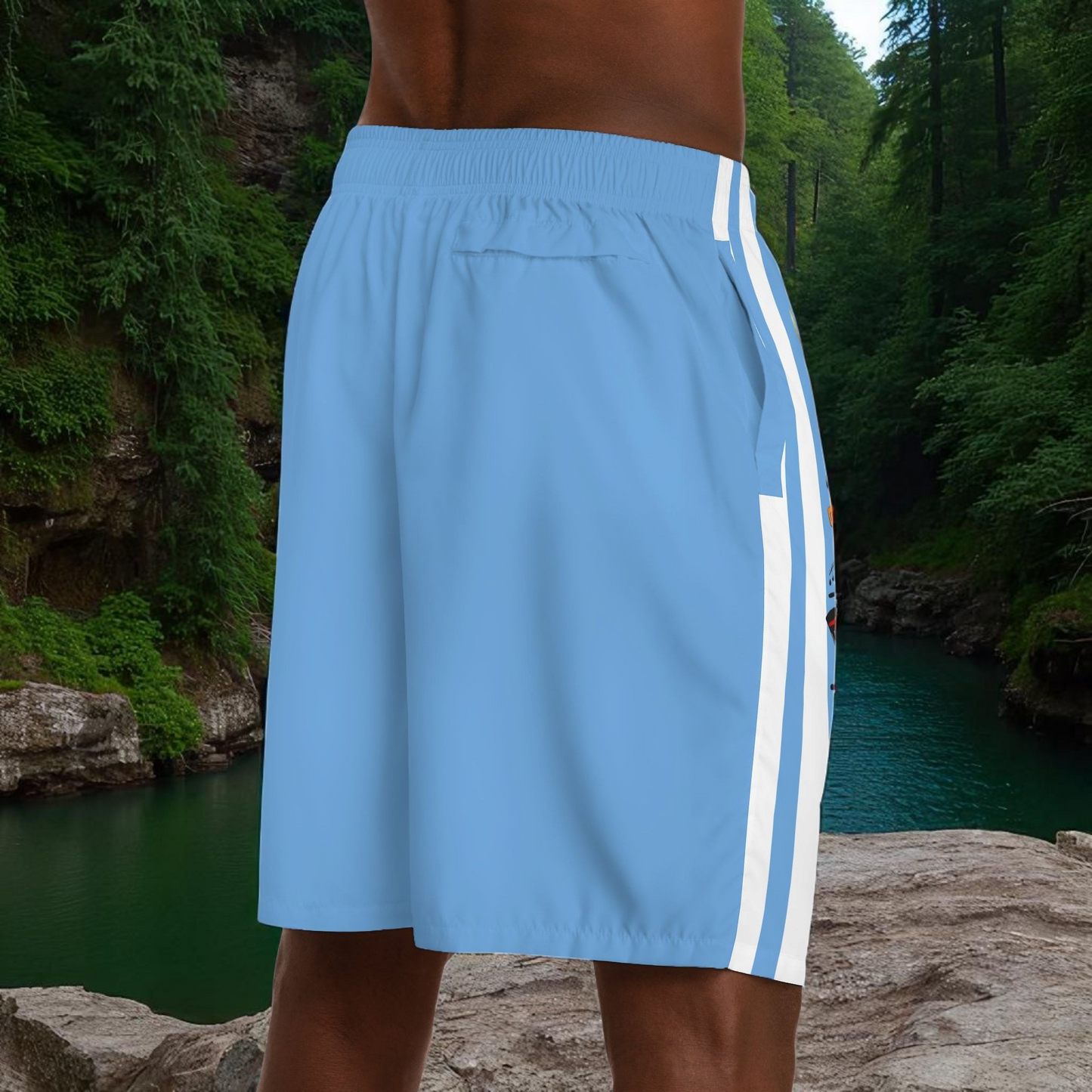Ethnic Music Cartoon Men's Jogger Shorts - Happily Celebrating Heritage