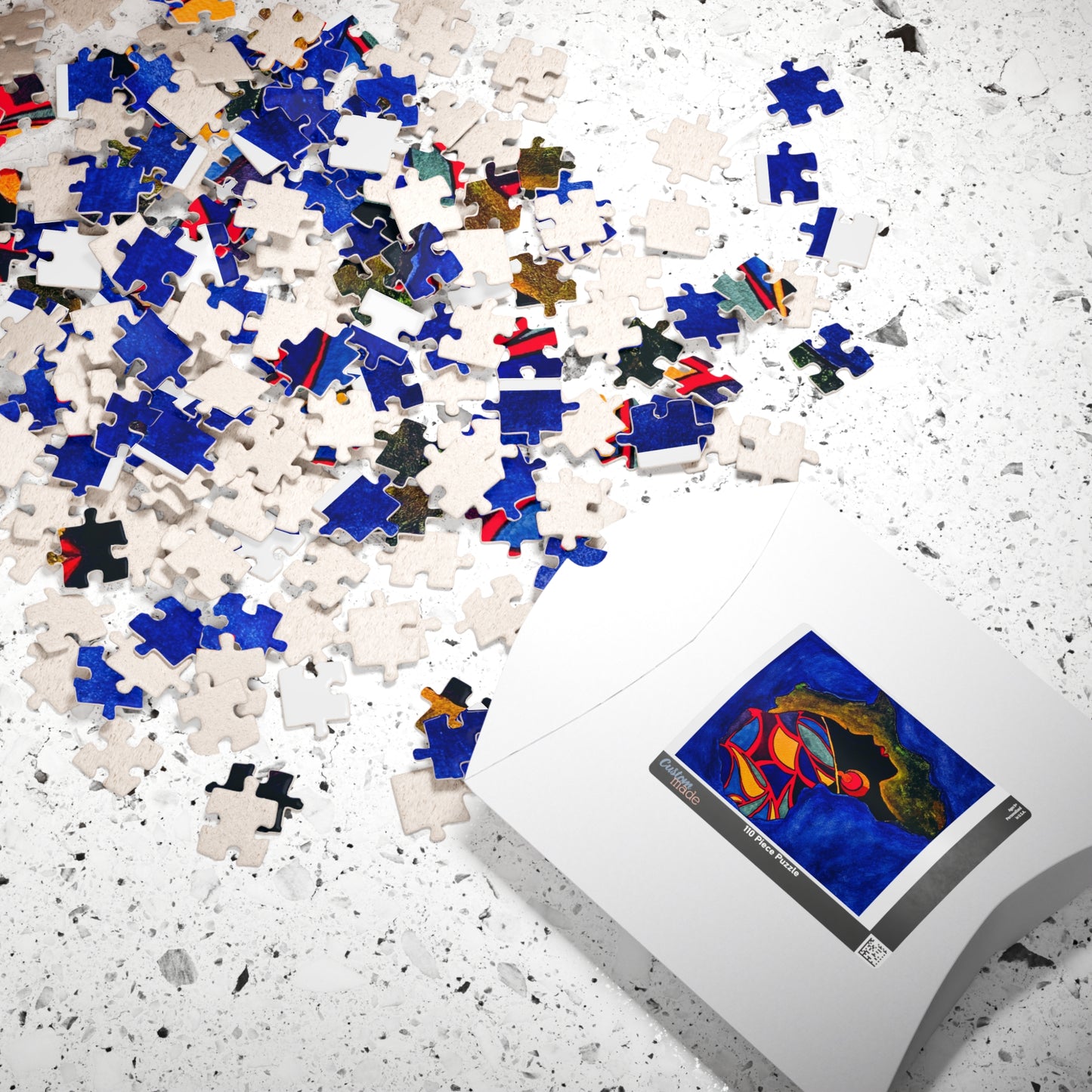 Artistic African Abstract Landscape Puzzle - Unique Design, Multiple Sizes