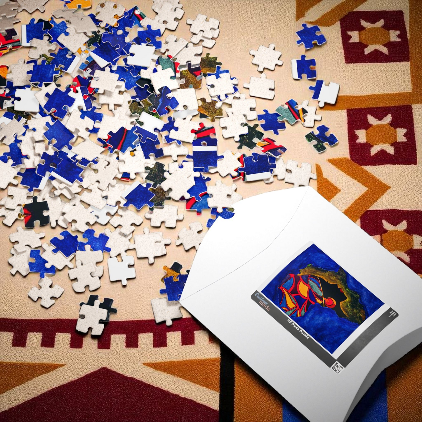 Artistic African Abstract Landscape Puzzle - Unique Design, Multiple Sizes