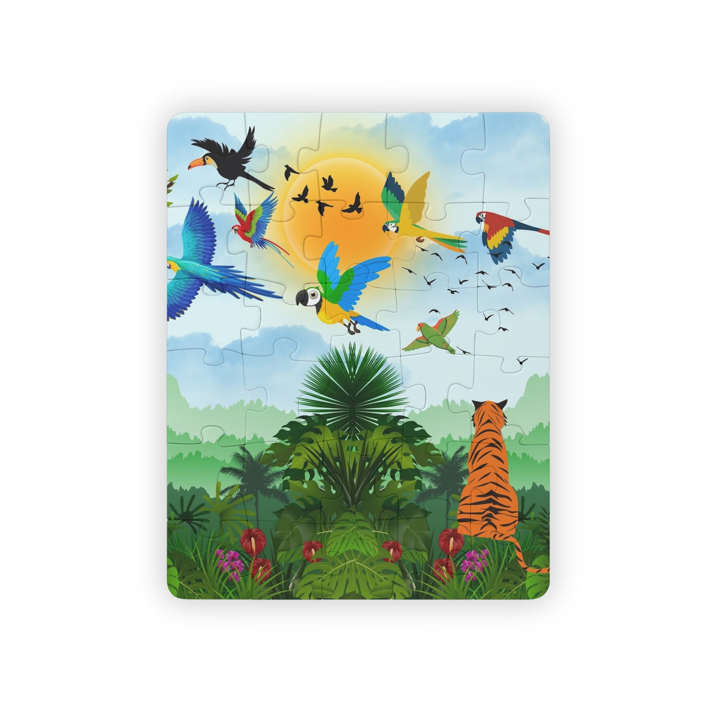 Colorful Jungle Adventure Puzzle for Kids – 30 Pieces – Fun Learning Activity