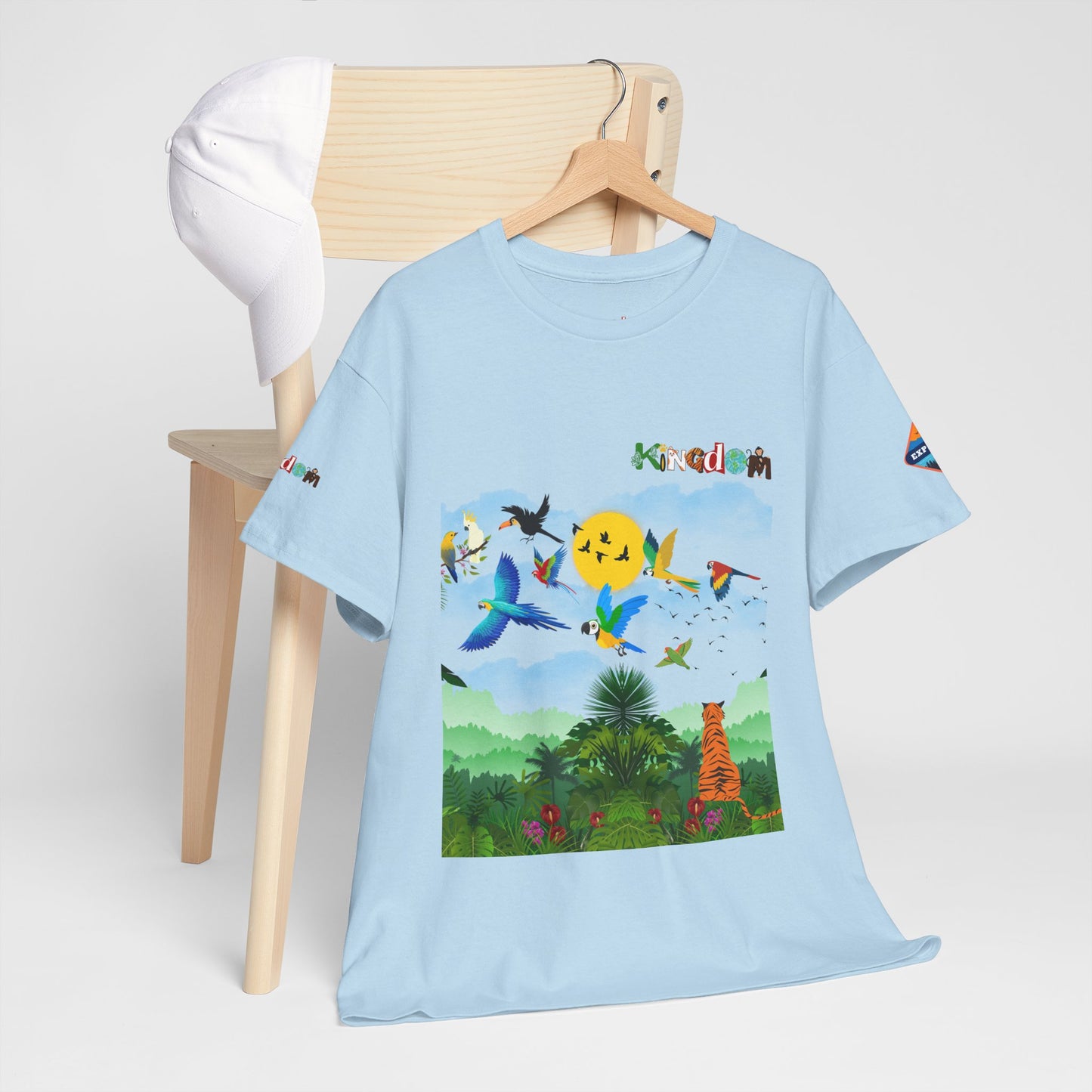 Tropical Birds Unisex Tee, Jungle Animals Graphic Shirt, Nature Inspired T-Shirt