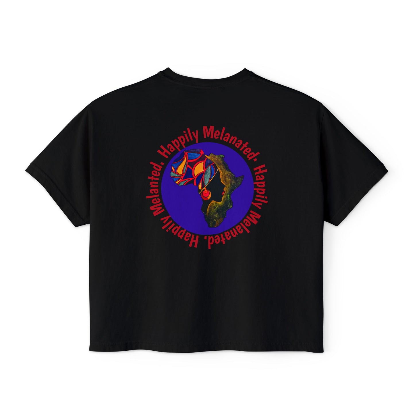 Women's Afrocentric Art Graphic Oversized Boxy T-shirt