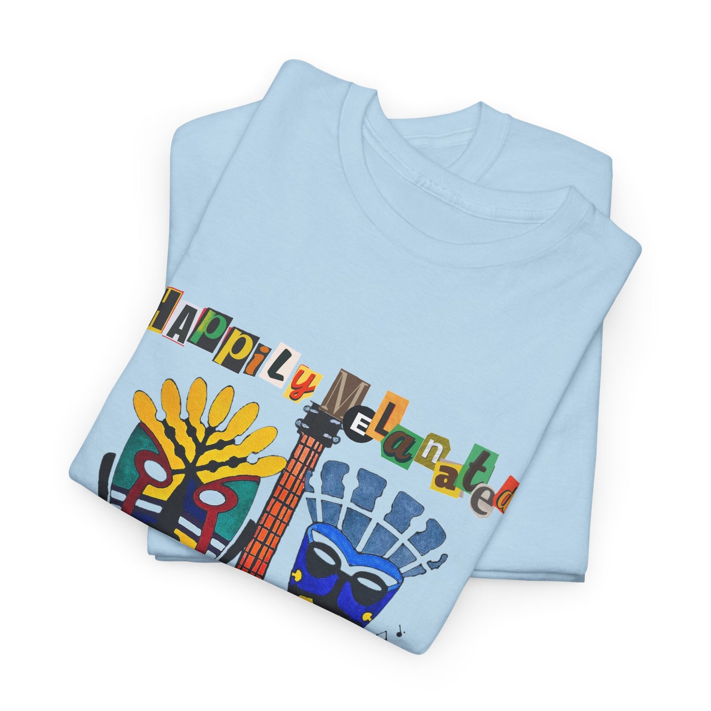Guitar Art Tribal Masks Unisex Tee, Music Lover Graphic Shirt, Unique Handcrafted Tee
