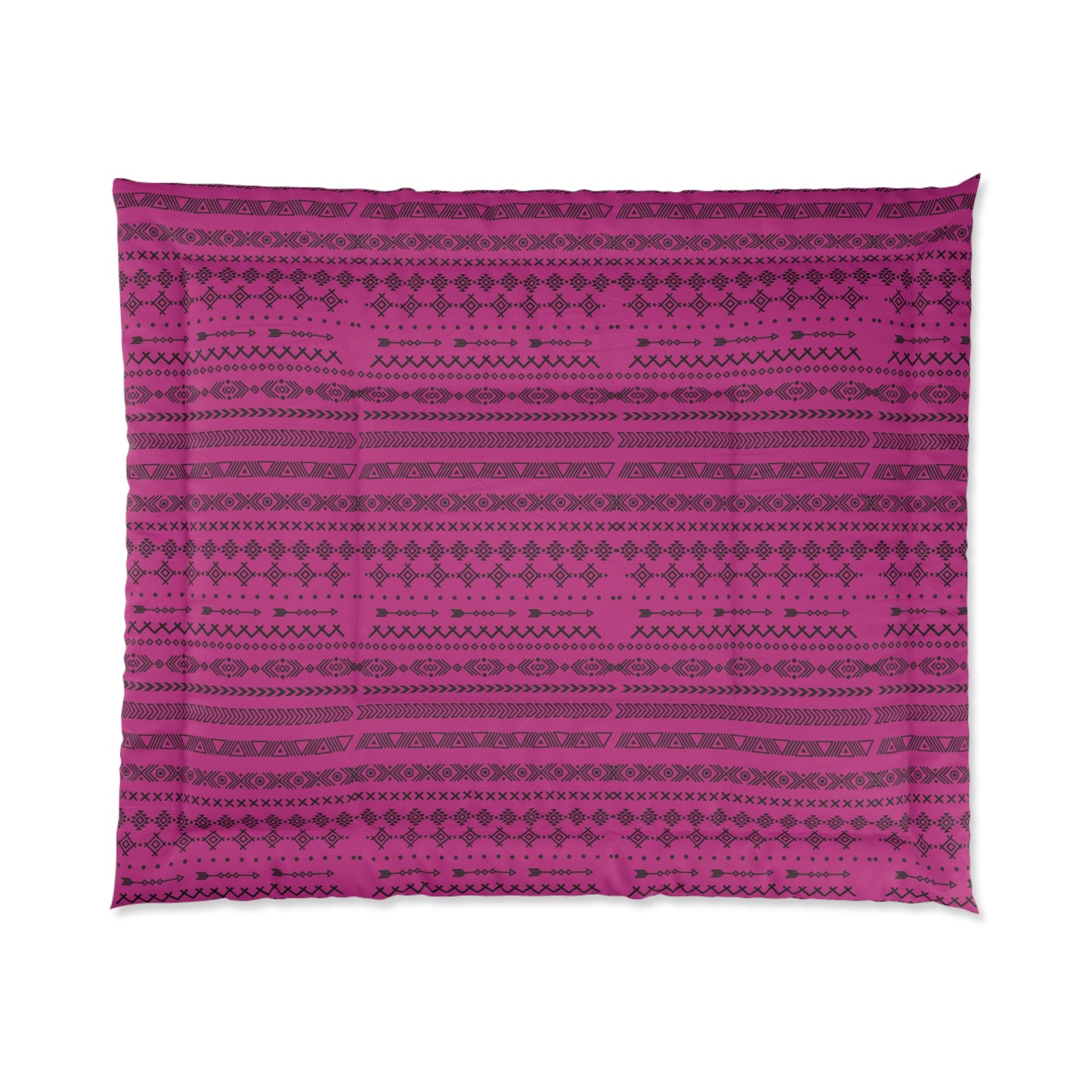Afro Geometric Comforter, Cozy Blanket for Home Decor, Boho Style Bedding