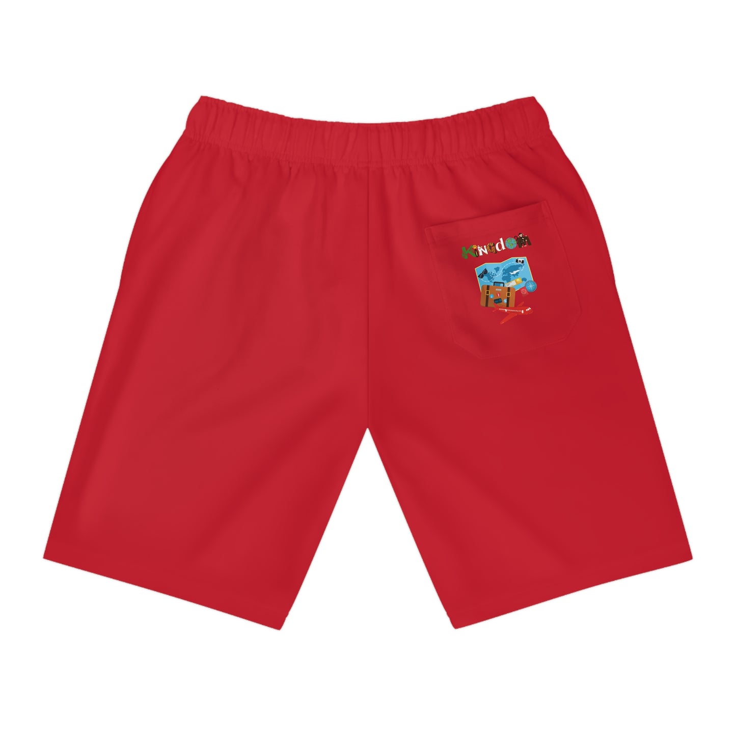 Badged Adventure-Inspired Athletic Shorts, Unisex Casual Gym Wear, Perfect for Summer Activities