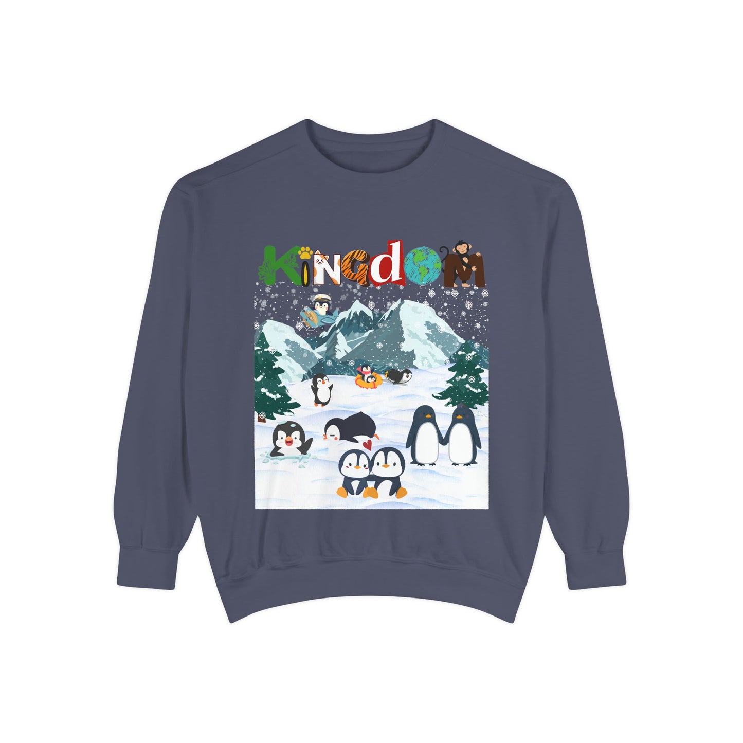 Arctic Animals, Penguins Graphic Unisex Sweatshirt, Winter Jumper, Animal Lover Gift
