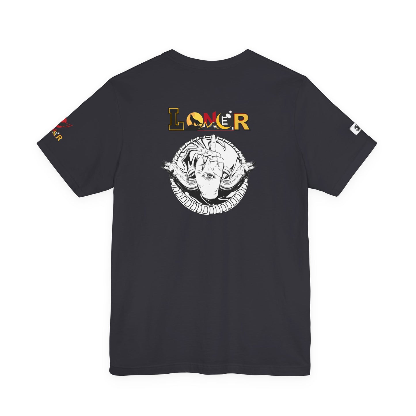 Loner Unisex Jersey Tee, Unique Hand with Eye Graphic, Moray Eels Shirt, Eye-Catching T-Shirt