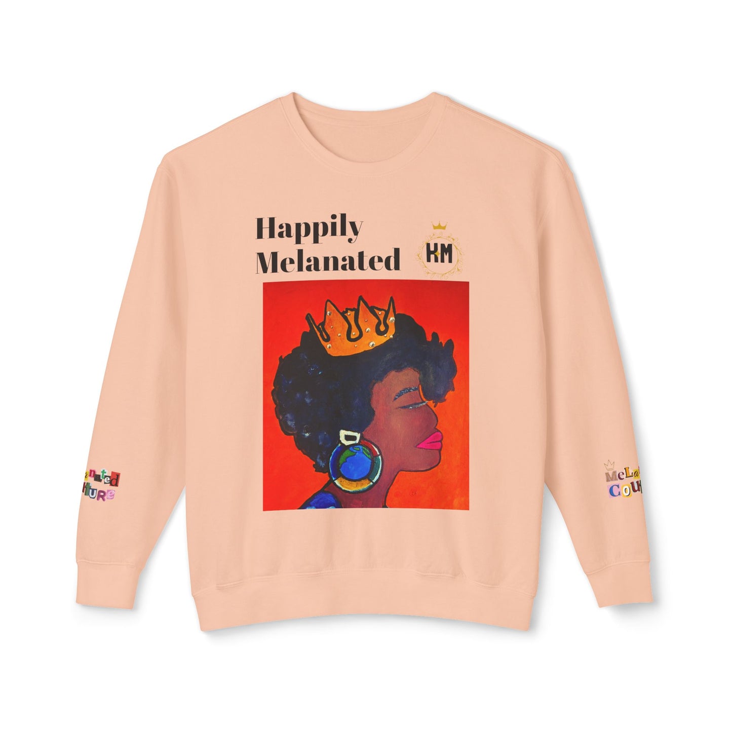 Afrocentric Graphic Sweatshirt - Black Art Unisex Lightweight Crewneck
