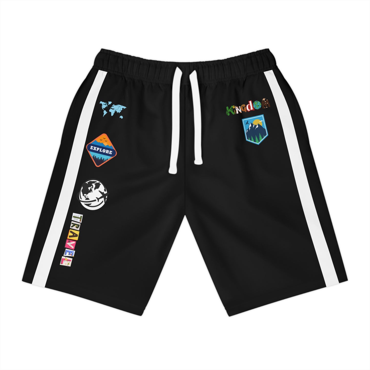 Unisex Adventure-Inspired Athletic Shorts, Casual Gym Wear, Perfect for Summer Activities