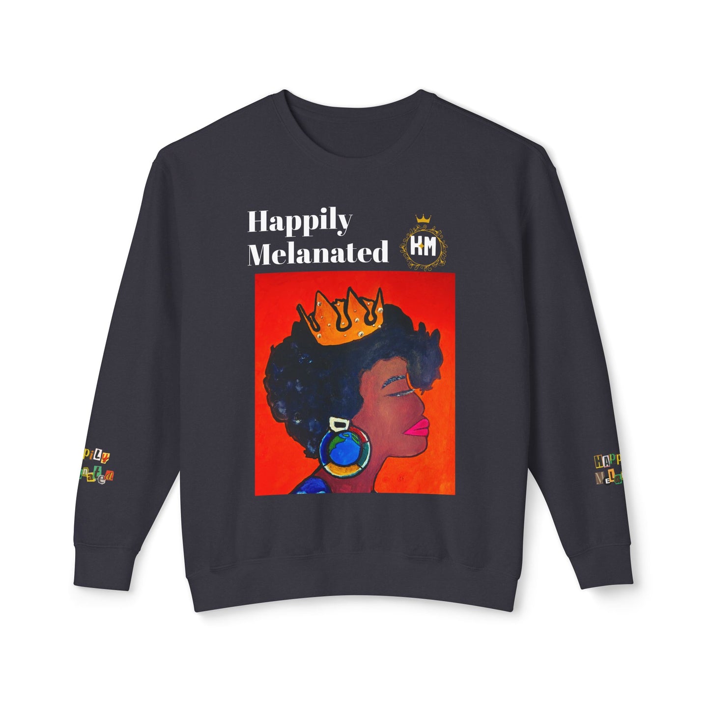 Afrocentric Graphic Sweatshirt - Black Art Unisex Lightweight Crewneck