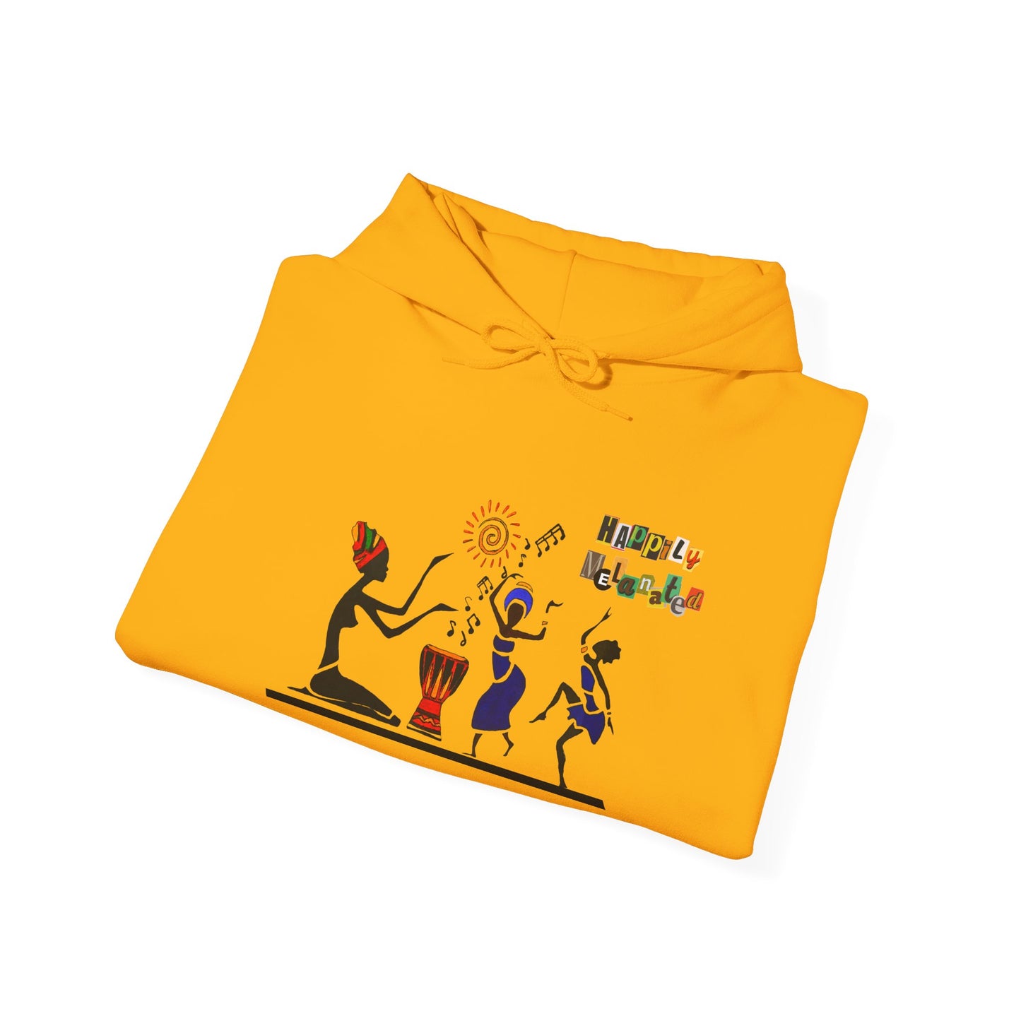 Ethnic Streetwear Unisex Heavy Blend, Hand-Drawn Tribal Music Art, Daily Wear