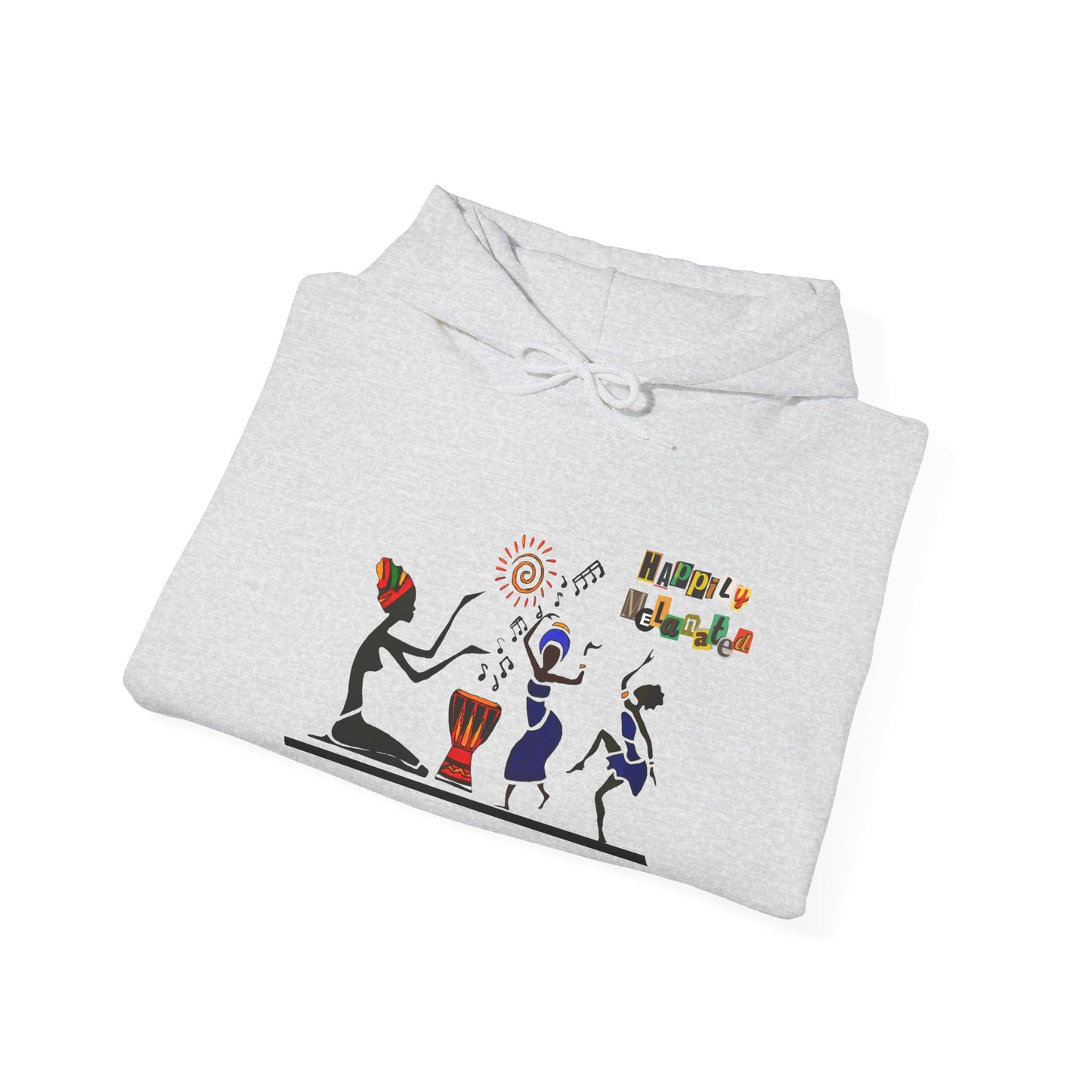 Ethnic Streetwear Unisex Heavy Blend, Hand-Drawn Tribal Music Art, Daily Wear
