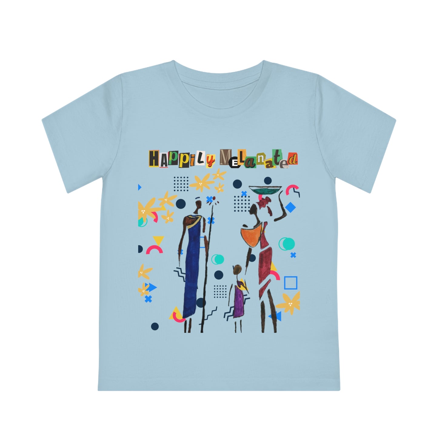 Afro Music Art Kids T-Shirt, Handcrafted Tee for Children, Kid's Graphic Tee