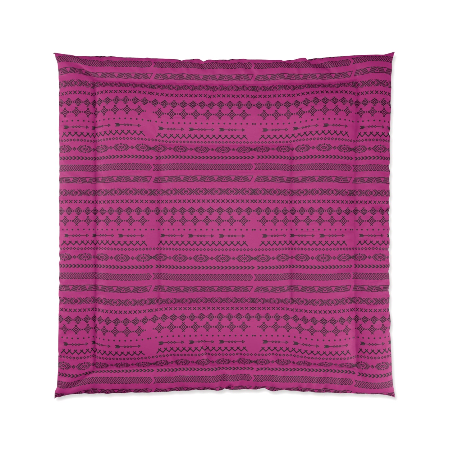 Afro Geometric Comforter, Cozy Blanket for Home Decor, Boho Style Bedding