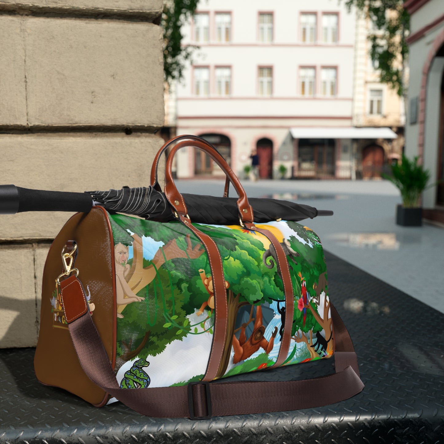 Vibrant Jungle Waterproof Travel Bag - Eco-Friendly Adventure Tote