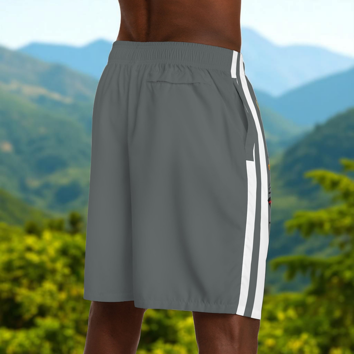 Ethnic Music Cartoon Men's Jogger Shorts - Happily Celebrating Heritage