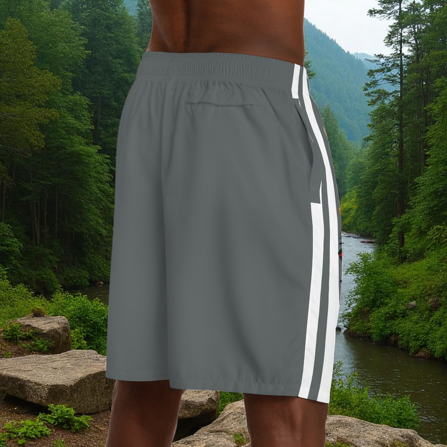 Ethnic Music Cartoon Men's Jogger Shorts - Happily Celebrating Heritage