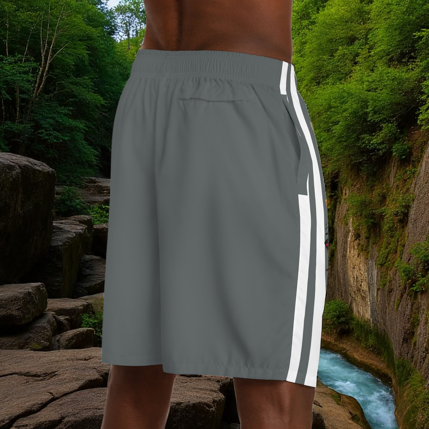 Ethnic Music Cartoon Men's Jogger Shorts - Happily Celebrating Heritage