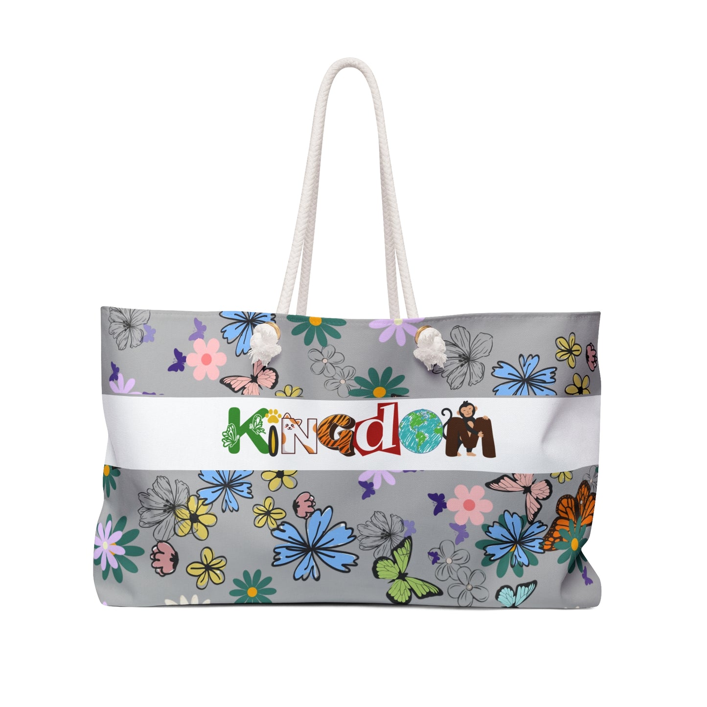 Vibrant Floral Kingdom Weekender Bag - Perfect for Travel & Beach