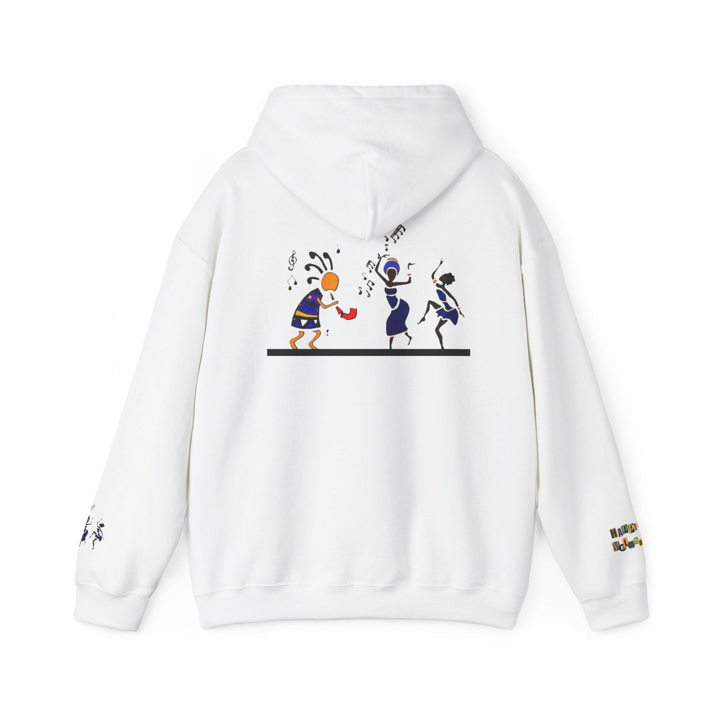 Ethnic Streetwear Unisex Heavy Blend, Hand-Drawn Tribal Music Art, Daily Wear
