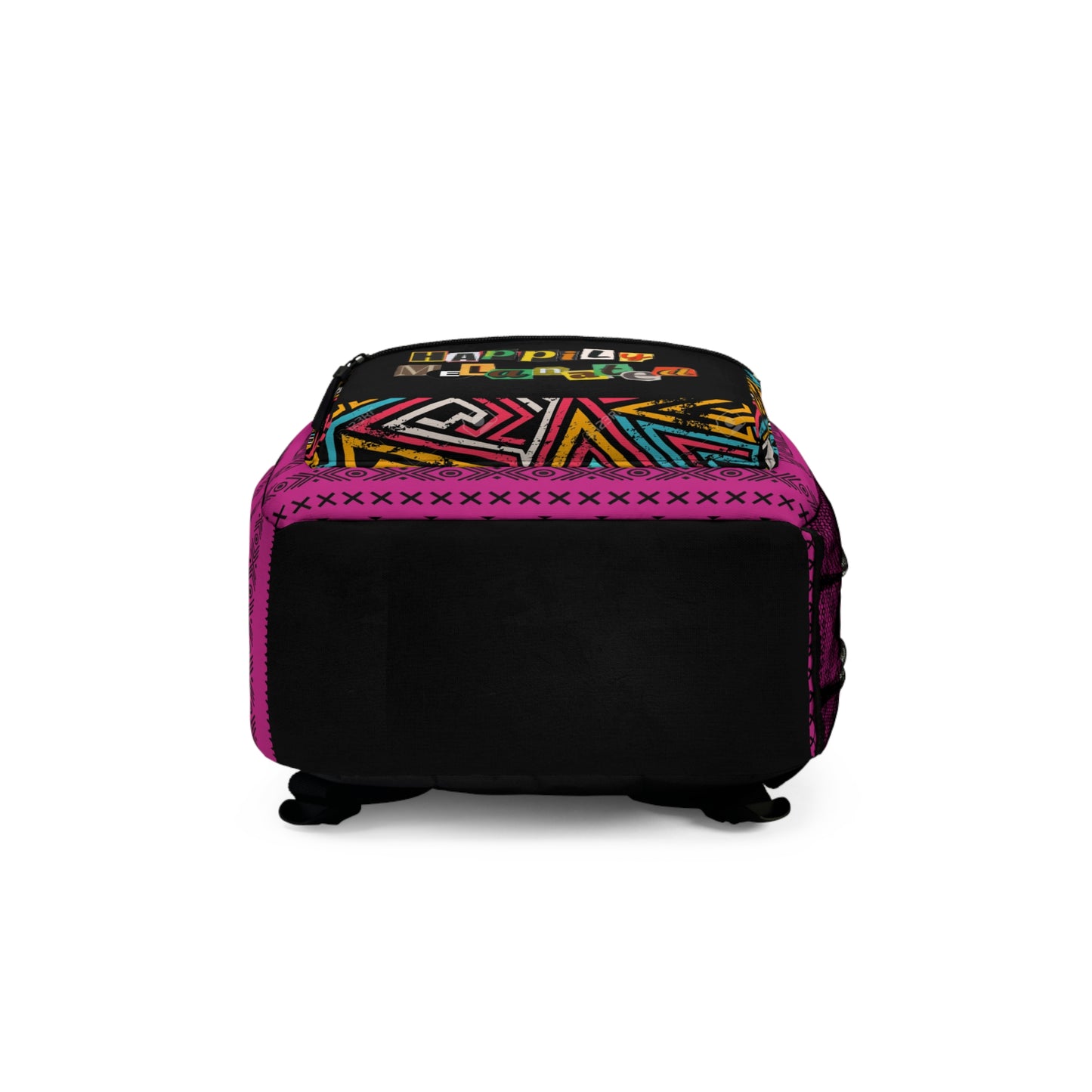 Boho Afro Music Backpack, Music Lover Bag, Cartoon Print Rucksack