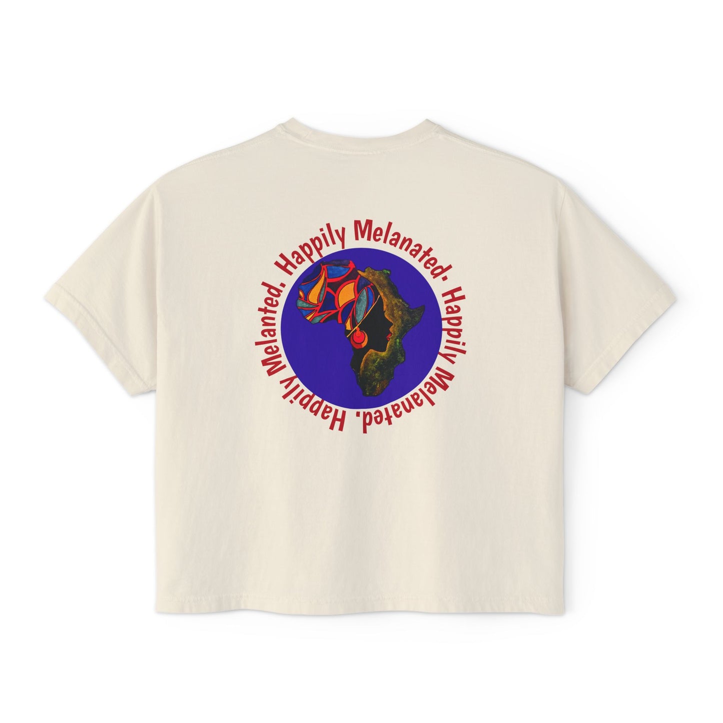 Women's Afrocentric Art Graphic Oversized Boxy T-shirt