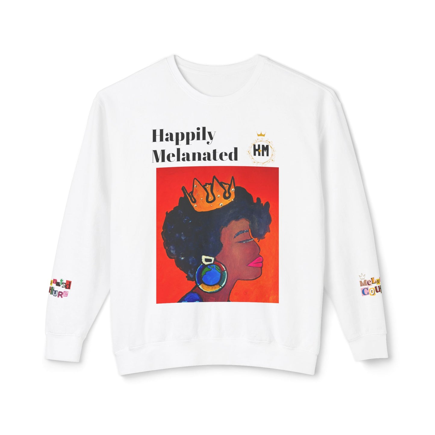 Afrocentric Graphic Sweatshirt - Black Art Unisex Lightweight Crewneck