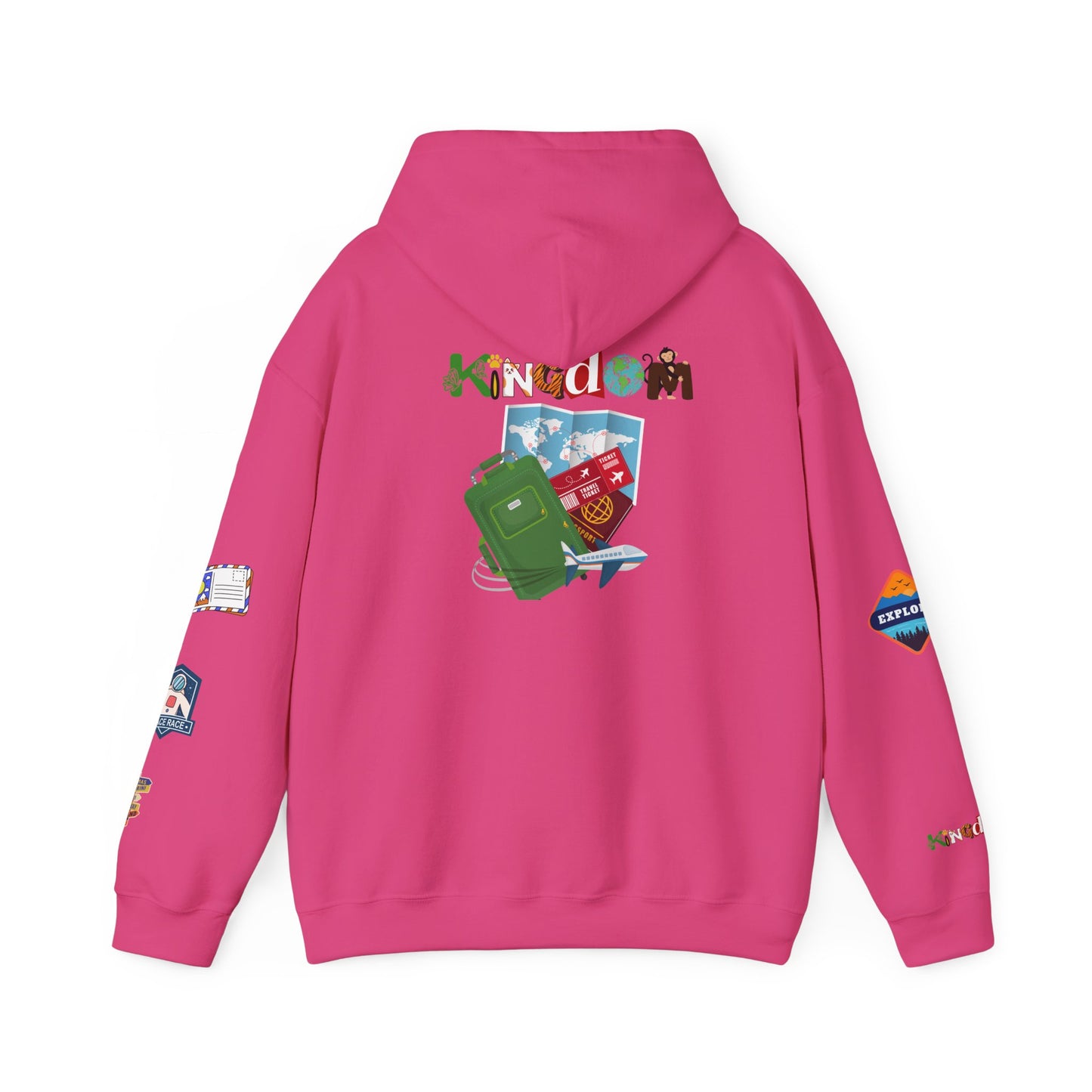Travel Badge Graphic Hoodie, Wanderlust Sweatshirt, Adventure Lover Jumper