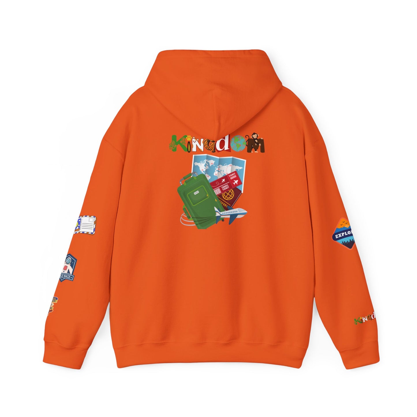 Travel Badge Graphic Hoodie, Wanderlust Sweatshirt, Adventure Lover Jumper