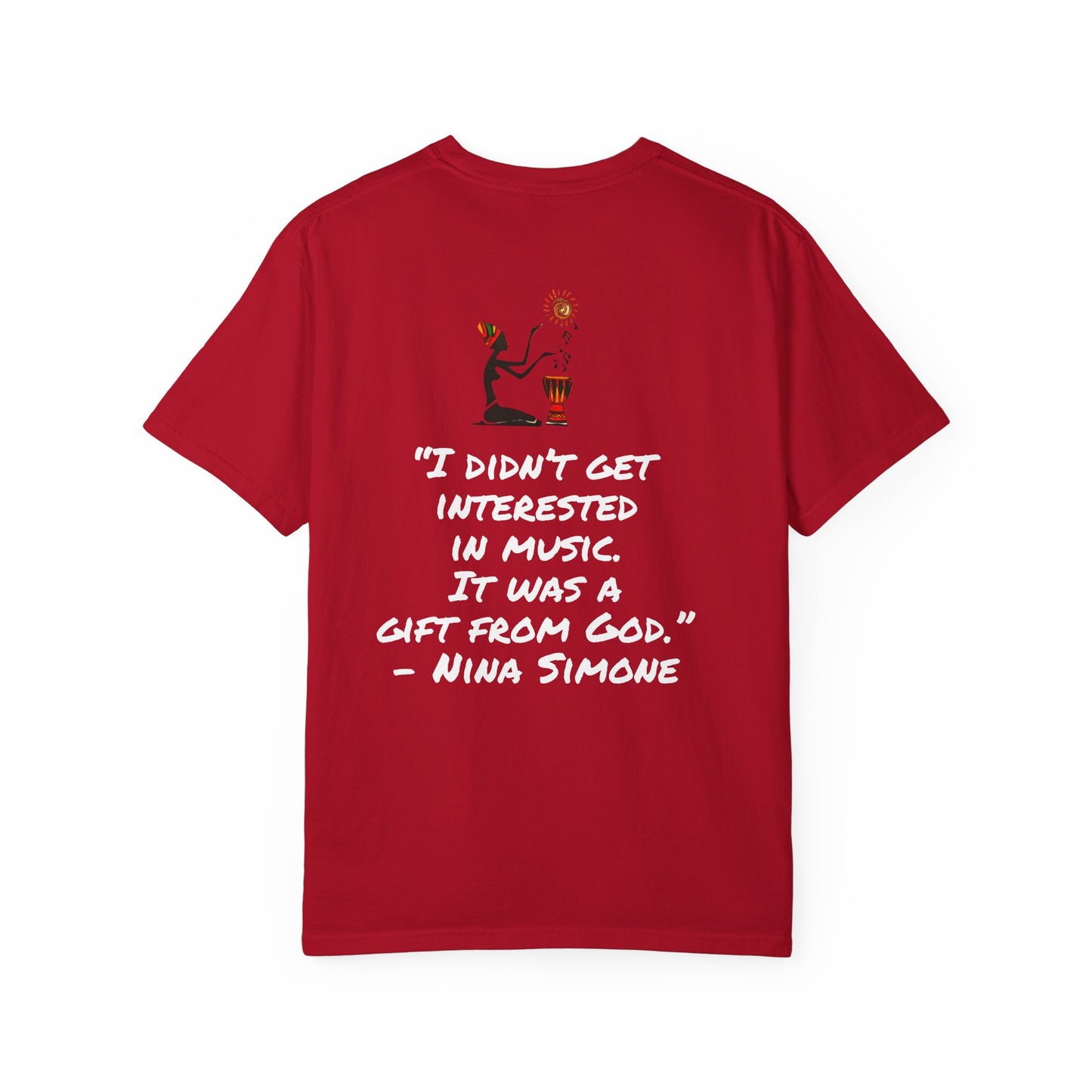Afro Jazz Singer Graphic T-Shirt, Black History Music Tee, Unisex Garment-Dyed Shirt
