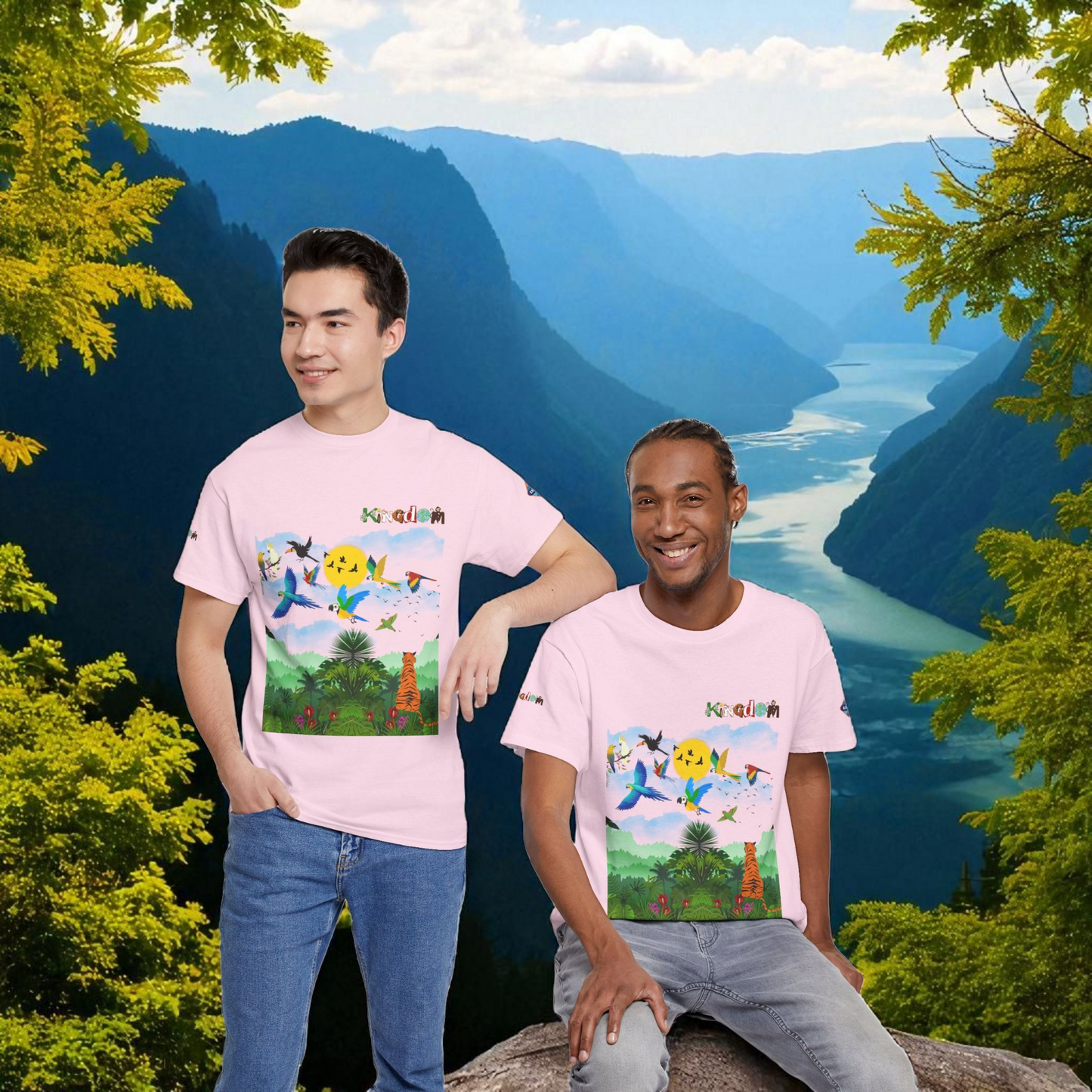 Tropical Birds Unisex Tee, Jungle Animals Graphic Shirt, Nature Inspired T-Shirt