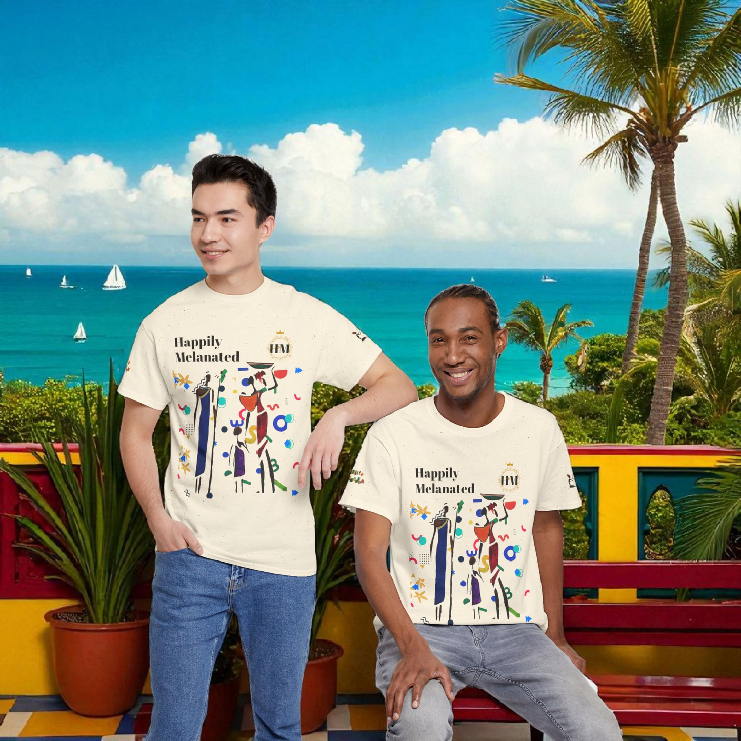 Ethnic Family Doodle Unisex Tee, Handcrafted Tshirt, Unique Family Shirt, Cultural Graphic Teee