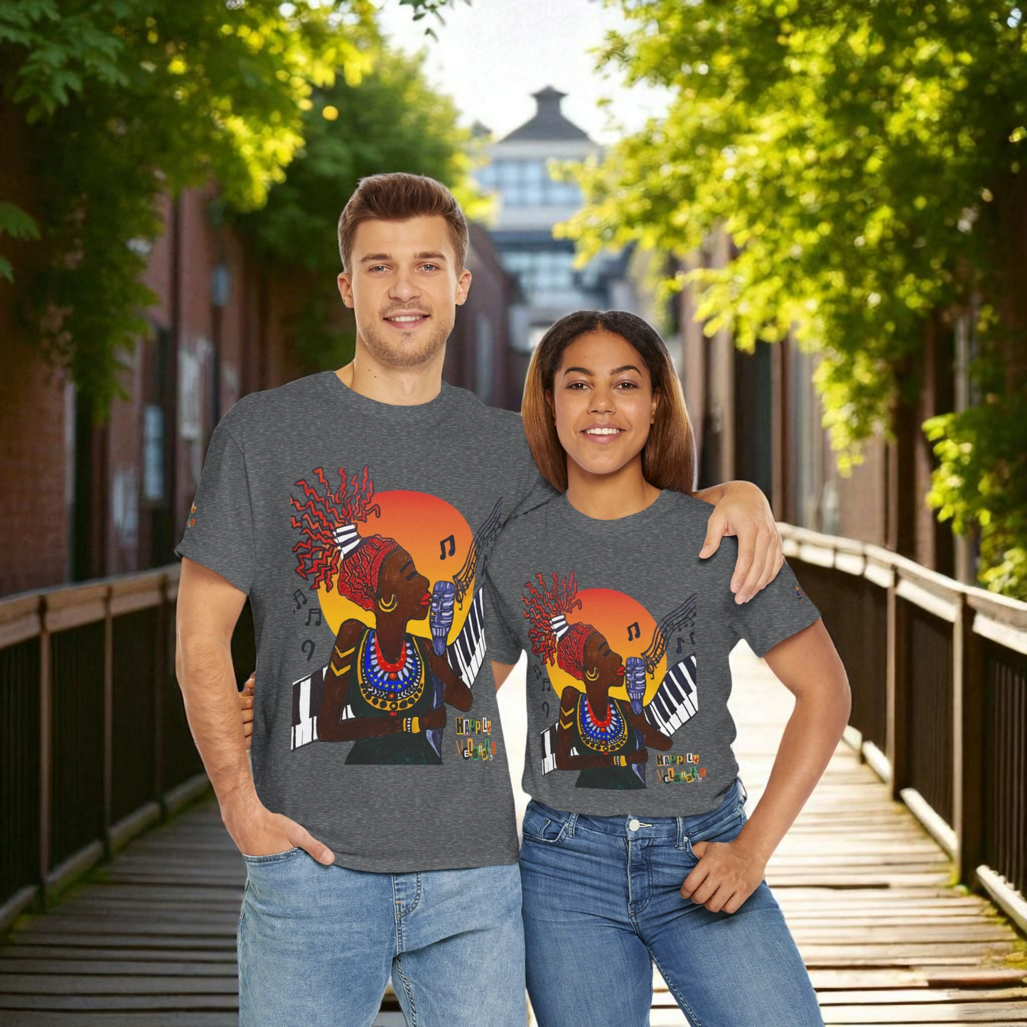 Afro Music Graphic Tee, Piano Art, Jazz Singer Shirt, Black History Unisex Tee, Music Lover Gift