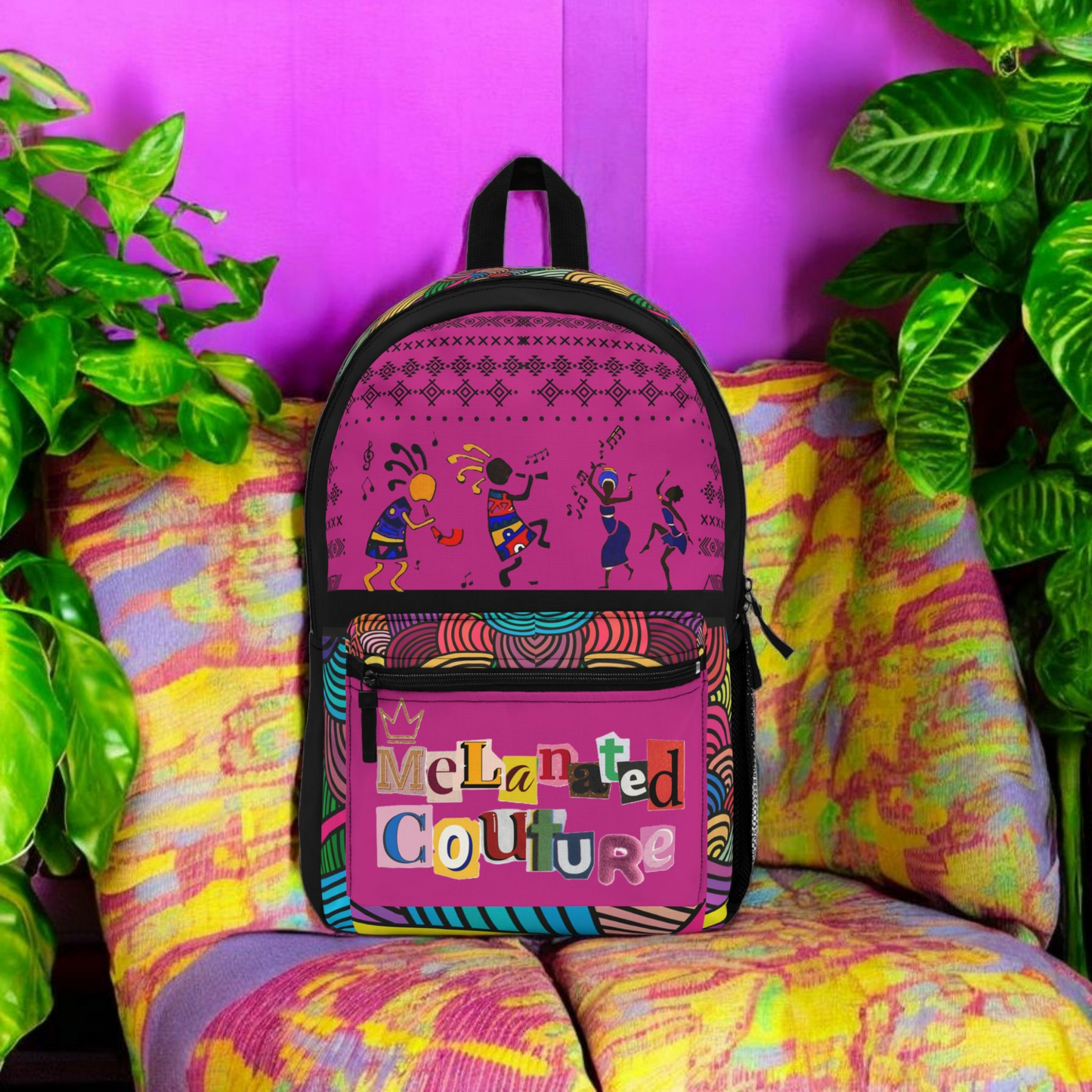 Copy of Tribal Dance Backpack, Ethnic Music Festival Bag, Boho Rucksack, Aztec Design