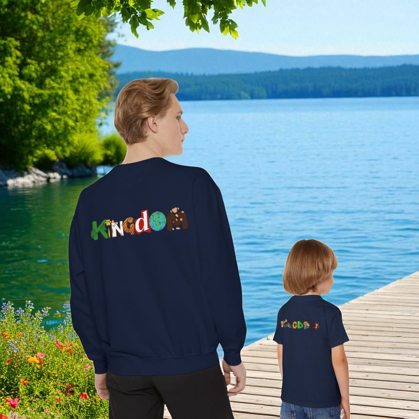 Wildlife Graphic Unisex Sweatshirt, Pandas & Elephants Design, Animal Lover Gift