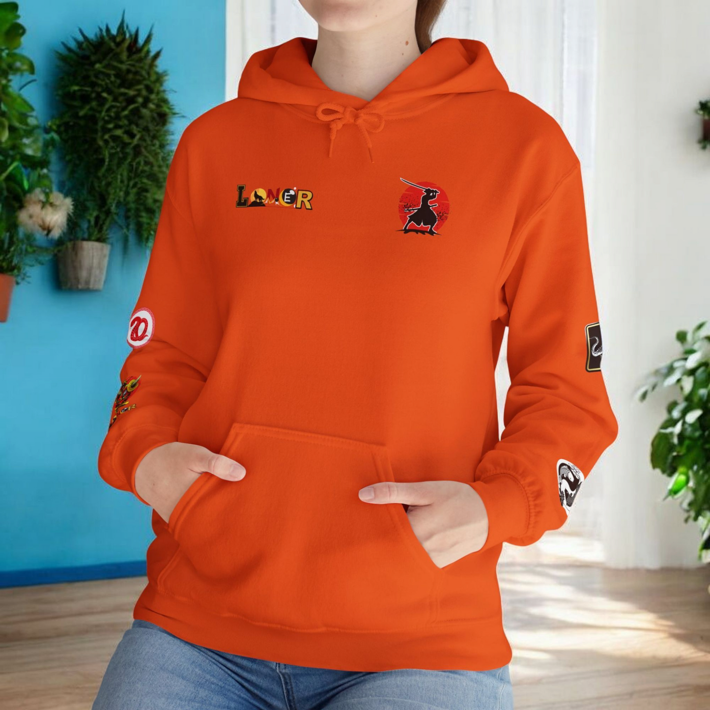 Dragon Ninja Themed Graphic Unisex Hoodie