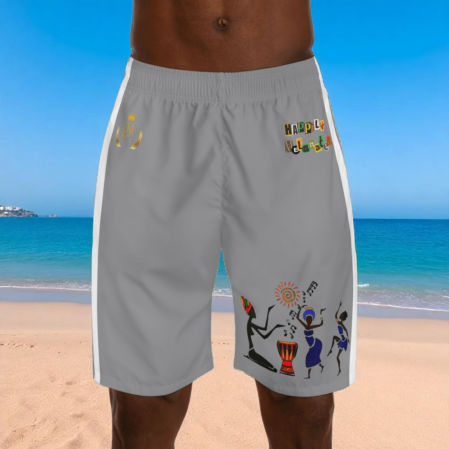 Afro Dance Men's Jogger Shorts - Happily Celebrating Heritage