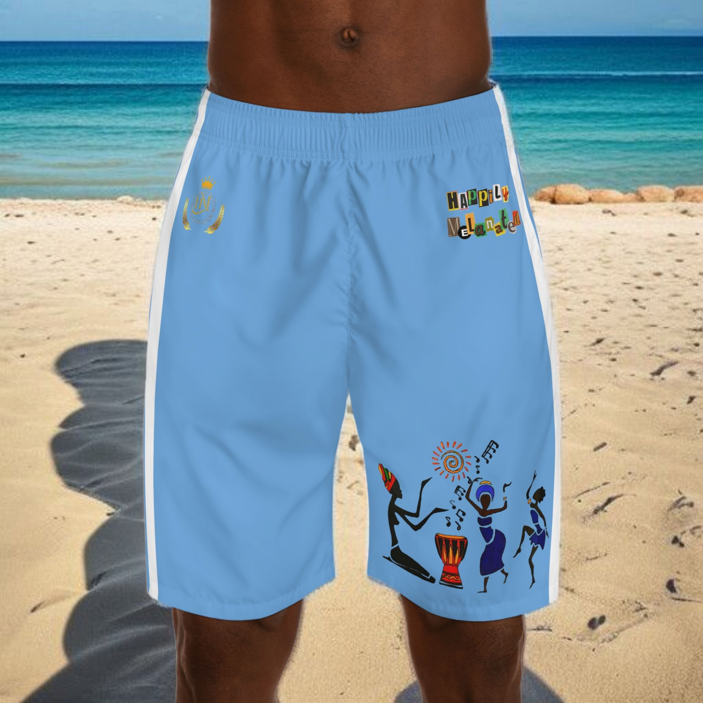 Cultural Dance Men's Jogger Shorts - Happily Celebrating Heritage