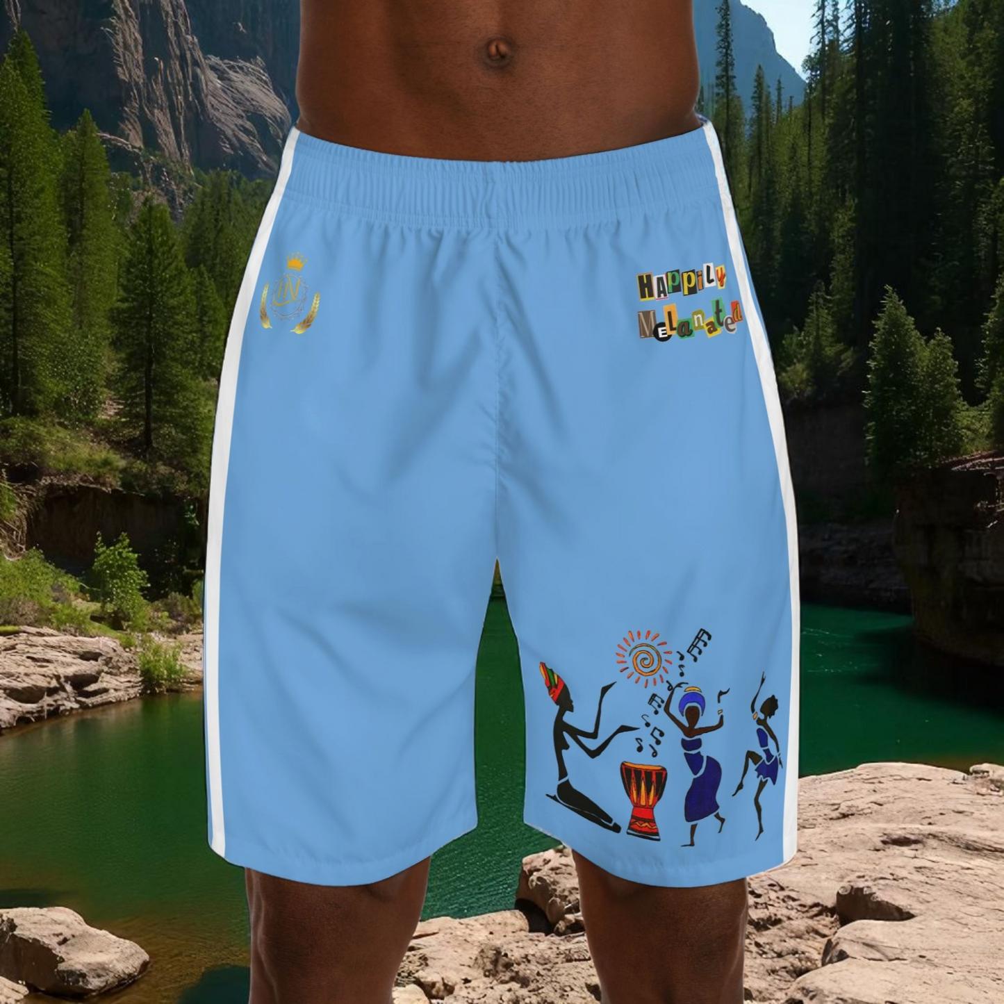 Cultural Dance Men's Jogger Shorts - Happily Celebrating Heritage