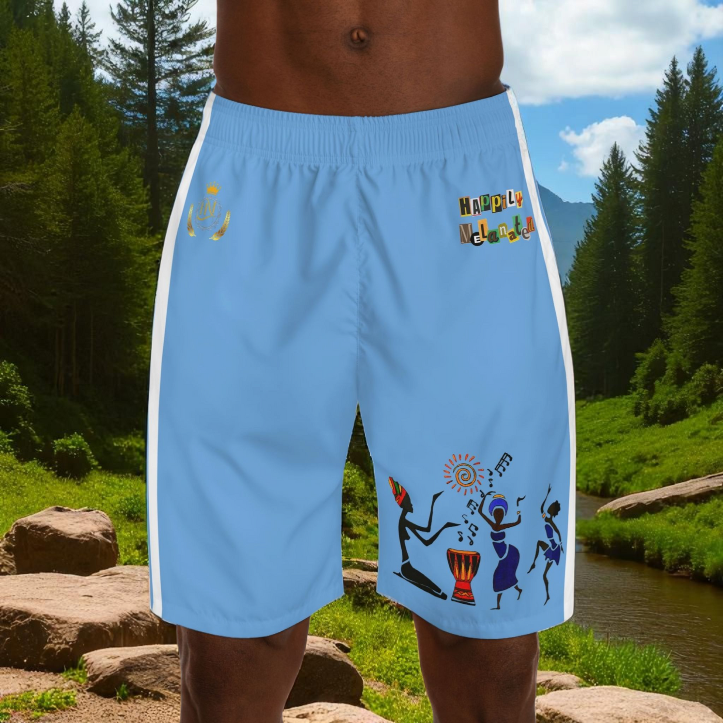 Cultural Dance Men's Jogger Shorts - Happily Celebrating Heritage