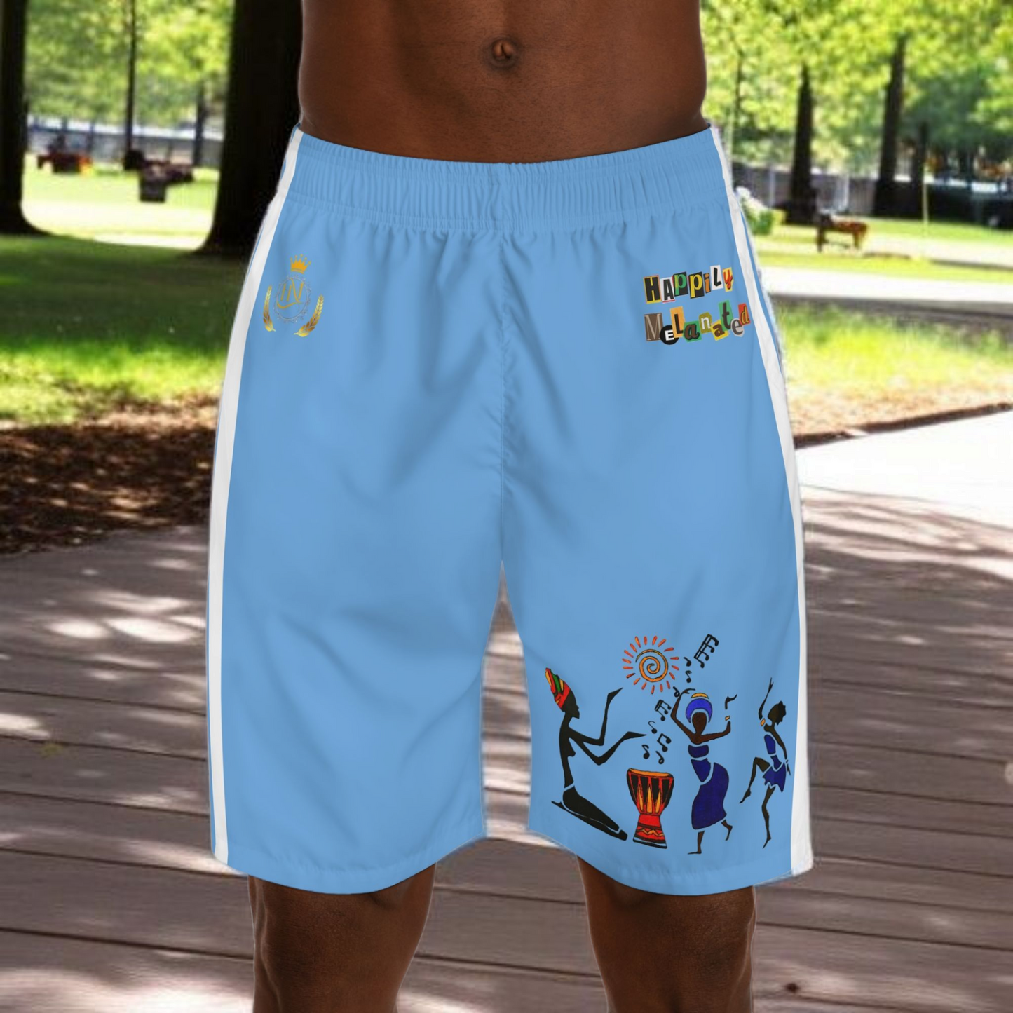 Cultural Dance Men's Jogger Shorts - Happily Celebrating Heritage