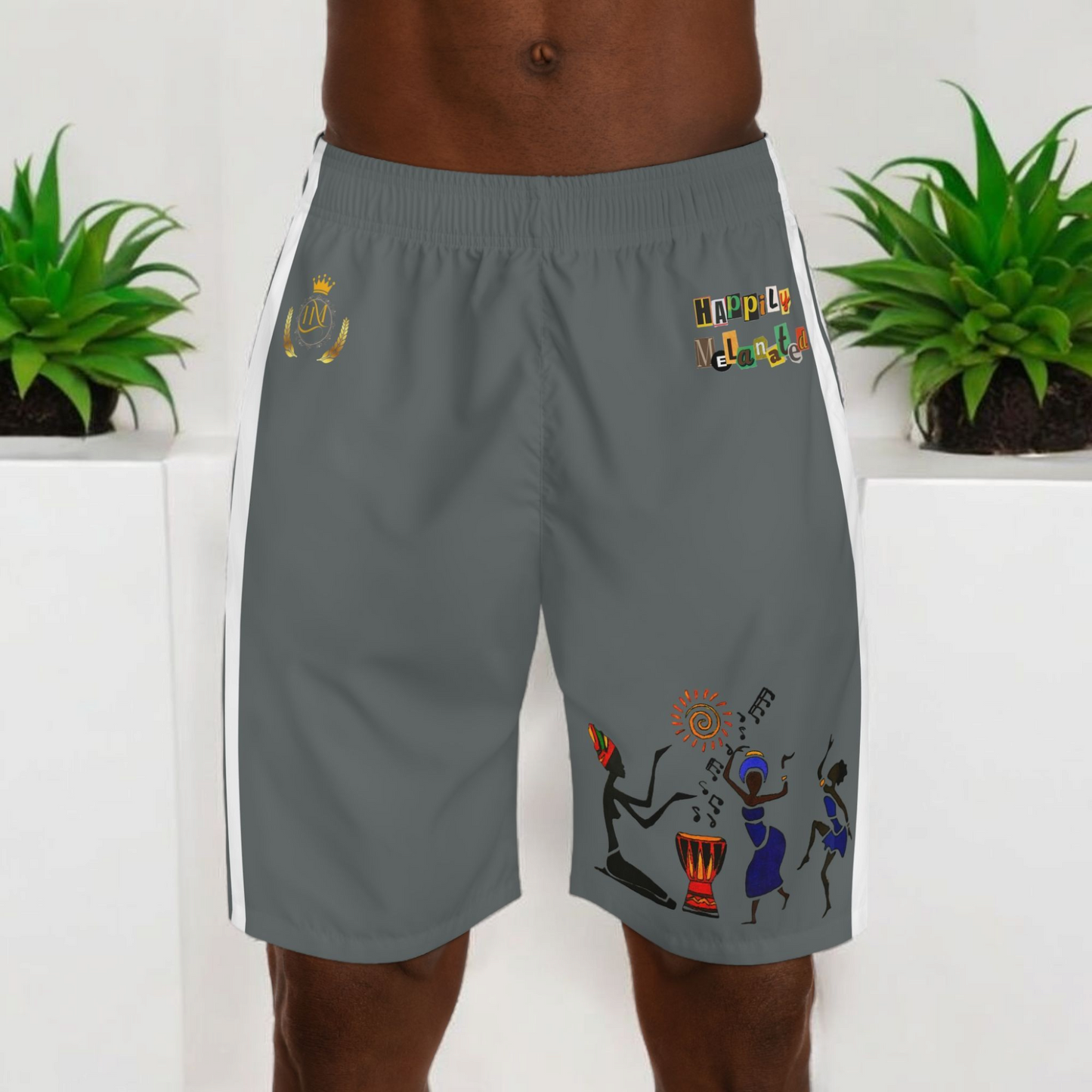 Cultural Dance Men's Jogger Shorts - Happily Celebrating Heritage
