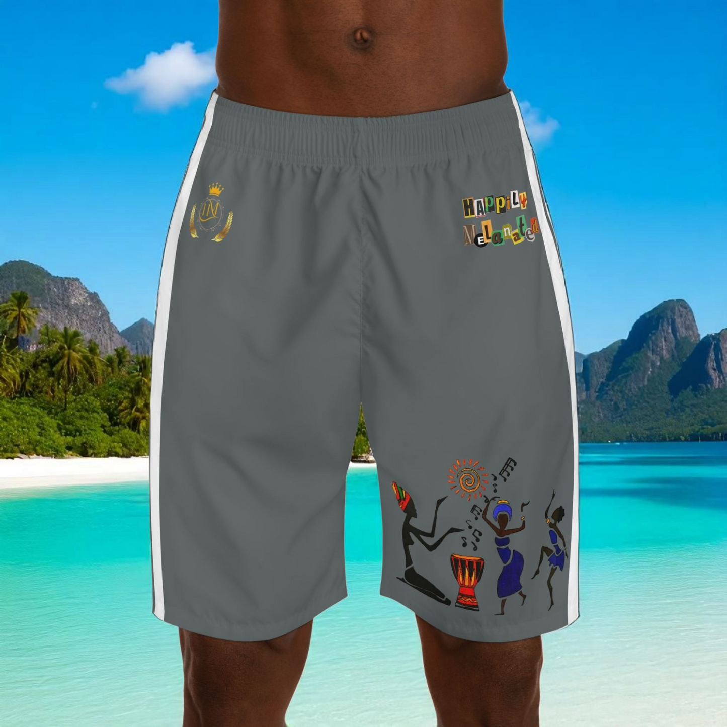 Cultural Dance Men's Jogger Shorts - Happily Celebrating Heritage