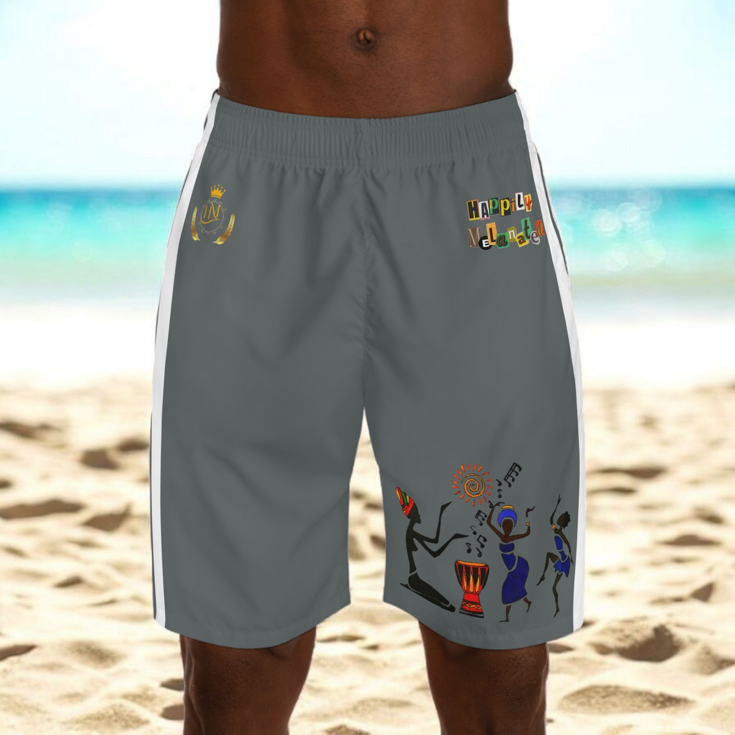 Cultural Dance Men's Jogger Shorts - Happily Celebrating Heritage