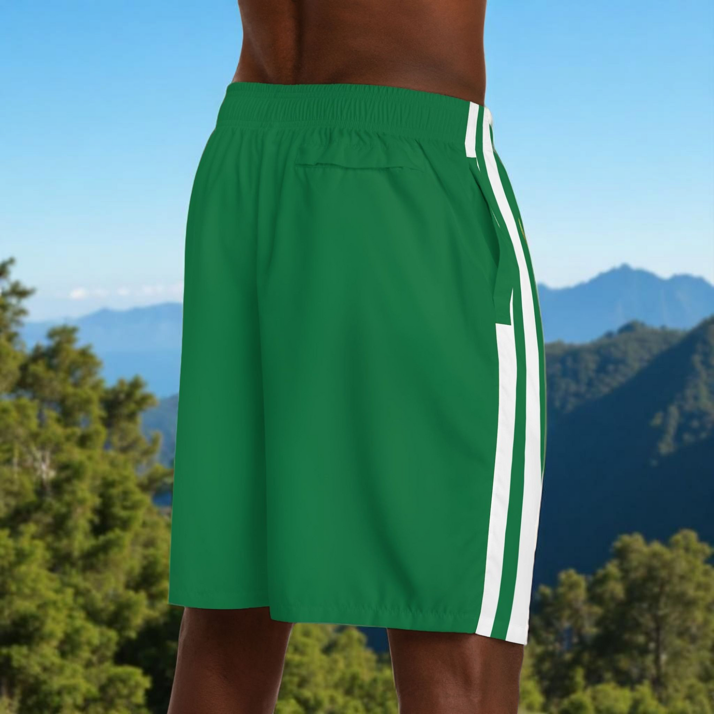Ethnic Music Cartoon Men's Jogger Shorts - Happily Celebrating Heritage
